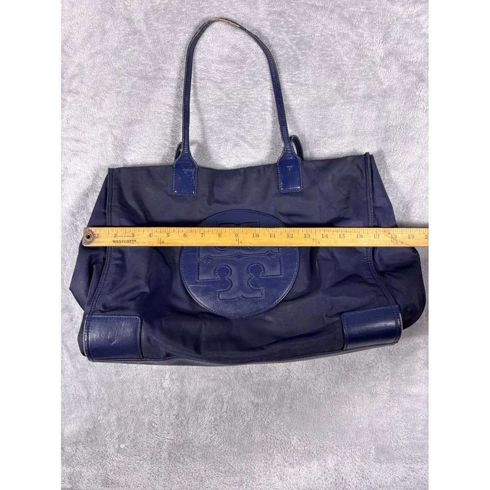 Tory Burch Ella Tote Bag L Blue Womens large